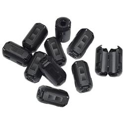 Topnisus [Pack of 10] Clip-on Ferrite Core Ring Bead Anti-Interference High-Frequency Filter RFI EMI Noise Suppressor Cable Clip (9mm Inner Diameter)
