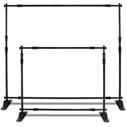 T-SIGN 8x8 ft Backdrop Banner Stand Large Heavy Duty Professional Telescopic Step and Repeat, Trade Show Photo Booth Background, Carry Bag