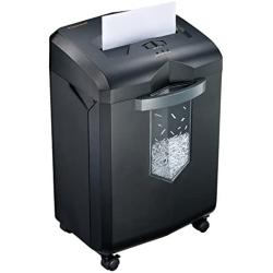 Bonsaii Updated 60-Minute Heavy-Duty Micro-Cut Paper Shredder, 14-Sheet Shredding Capacity for Office and Home Use, Destroys Credit Card/Staples/Clips, 6-Gallon Pullout Wastebasket, Black (C149-D)