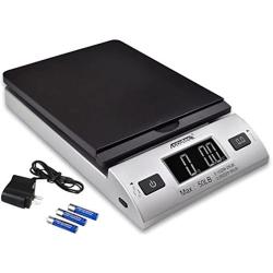 ACCUTECK All-in-1 Series W-8250-50bs A-Pt 50 Digital Shipping Postal Scale with Ac Adapter, Silver