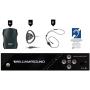 Williams AV FM 557 Large-Area Dual FM Plus and Wi-Fi Assistive Listening System with FM T55 Transmitter, (4) PPA R37N Receivers, (4) EAR 022 Earphones, (2) NKL001 Neckloops and IDP 008 ADA Wall Plaque