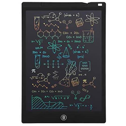 Newest LCD Writing Tablet, Electronic Digital Writing &Colorful Screen Doodle Board, Cimetech 12-Inch Handwriting Paper Drawing Tablet Gift for Kids and Adults at Home,School and Office (Black)