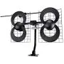 Antennas Direct Clearstream 4V TV Antenna, 70+ Mile Range, UHF/Vhf, Multi-Directional, Indoor, Attic, Outdoor, Mast W/Pivoting Base/Hardware/Adjustable Clamp/Sealing Pads, 4K Ready, Black – C4-V-CJM