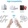 Wii Remote Controller (2 Sets) Include 2 Wii Remote and Build-in Motion Sensor Plus and 2 Nunchuck (2 in 1)