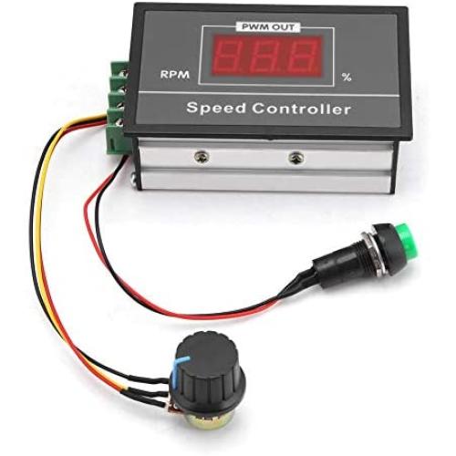 ICQUANZX DC Motor Speed Controller DC 6-60V 12V 24V 36V 48V 30A PWM ，(PWM) Speed Adjustable Stepless Governor Regulator, Motor Speed Controller with Start Stop Switch