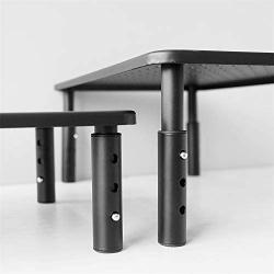 Hippo & Frog Metal Desk Monitor Stand Riser, 3 Height Adjustable