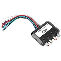 Acouto 4-channel car audio, Car Stereo Subwoofer 4 Channel High to Low Audio Converter with Power Amplifier Control Wire