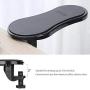 SZYAN Computer Arm Rest for Desk, Adjustable Arm Rest Support for Computer Desk Ergonomic Arm Rest Extender Rotating Mouse Pad Holder for Table, Office, Chair, Desk, Black
