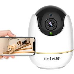 Dog Camera - 1080P Dog Camera with Phone App, Pan/Tilt/Zoom Home Camera with 2-Way Audio, AI Human Detection, Night Vision, Cloud Storage/TF Card, Compatible with Alexa, Camera for Pets/Baby