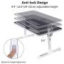 Laptop Bed Tray Table, Nearpow (Larger Size) Adjustable Laptop Bed Stand, Portable Standing Table with Foldable Legs, Foldable Lap Tablet Table for Sofa Couch Floor - Large Size