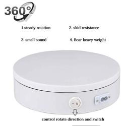 Yuanj Merchandise Display Base,360 Degree Electric Rotating Turntable for Photography, 50 Lb Capacity. Automatic Revolving Platform Perfect for 360 Degree