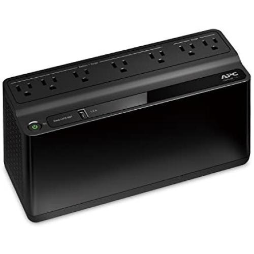 APC UPS, 600VA UPS Battery Backup & Surge Protector, BE600M1 Backup Battery Power Supply, USB Charger, Back-UPS Series Uninterruptible Power Supply