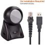 XIANJINO 2D Desktop Omni-Directional Barcode Scanner USB Wired Handfree bar Codes Imager for Mobile Payment Computer Screen Scan Support Windows Mac and Linux PC POS XJ3101 (Desktop 2D)