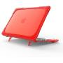 Compatible with MacBook Air 11 Inch Kickstand Case, Funut 2 in 1 Rubberized Hard Plastic Case Cover Shock Proof Matt Protective Case for Laptop MacBook Air 11.6 Inch A1370/A1465 (# Red)