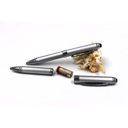 2 in 1 Vibration & massage ballpoint pen - mini Massage Tip Pen with Gift Box - Multifunction Electronic Pen (Silver)