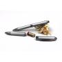 2 in 1 Vibration & massage ballpoint pen - mini Massage Tip Pen with Gift Box - Multifunction Electronic Pen (Silver)