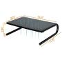 YYOKB Monitor Stand Riser with Vented Holes for Laptop, Computer, iMac, PC, Printer, Ergonomic Desk Organizer (Black)