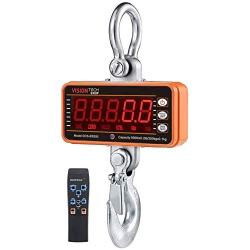VisionTechShop Digital Crane Scale, DCS-ER 500lb 200kg Heavy Duty Compact Hanging Scale LED Display for Home Farm Factory