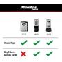 Master Lock 5423D Set Your Own Combination Wall Mount Push Button Lock Box, 5 Key Capacity, Black