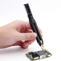 NewHail DT71 Mini Digital Tweezers Portable Multi Testers LCR/ESR Meter SMD Tester, Diode Resistor Capacitor Voltage Frequency 10KHz Signal Generator LED Display Auto Scan with Spare Test Leads