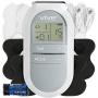 Vive Digital TENs Unit - Portable Muscle Stimulator Electrode Machine Pad Device - Electrotherapy Massager for Neck, Back, Nerve and Sciatica Pain Relief - Personal Electric Home EMS Stim Therapy