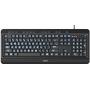 Azio Large Print Keyboard - USB Computer Keyboard with 3 Interchangeable Backlight Colors (KB505U)