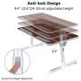 Laptop Bed Table, NEARPOW Adjustable Laptop Bed Tray for Computer and Laptop Bed Stand, Laptop Desk for Bed, Lap Desk for Adults for Eating and Writing in Sofa and Couch, Brown