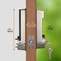 Security Smart Lock, ZKTeco Fingerprint Door Lock, Bluetooth Electronic Deadbolt with Keypad, 5-in-1 Keyless Entry Door Lock, Biometric Lock with Card, AL40B(3M Tapes, No Drilling)-Silver