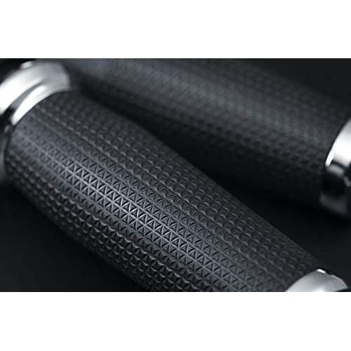 Kuryakyn 5940 Thresher Handlebar Grips for Throttle and Clutch, Dual Cable Throttle Control: 1996-2019 Harley-Davidson Motorcycles, Chrome, 1 Pair