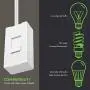 TOPGREENER Table-Top Plug in Dimmer for Table or Floor Lamps, Slide Control, works with Incandescent and Dimmable LED 360 Watt Bulbs Off at lowest dim, 6ft Cord, 120V 60Hz, TGTTDL300-W, White