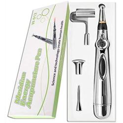 Lazer Acupuncture Pen with 5 Massage Head Function, Electronic Acupuncture Pen 9 Grades Adjustable Meridian Pen Energy Pen Heal Massage Pen for Therapy Relief Pain Facial liftingTool