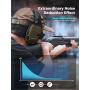 Mpow HP094A Electronic Shooting Earmuffs,Rechargeable Ear Protection,NRR 22dB,Sound Amplification & Auto Shut Off,Hearing Protection for Shooting, Hunting, Mowing, Woodworking-Army Green