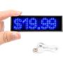 Bluetooth Led Name Tag, Wireless Rechargeable LED Badge Scrolling Message Display Programmable Business Badges with Magnet and Pin(Blue)