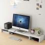 Tribesigns Triple 3 Shelf Monitor Stand Riser with Adjustable Length and Angle, White