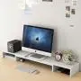 Tribesigns Triple 3 Shelf Monitor Stand Riser with Adjustable Length and Angle, White