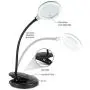 Brightech Lightview Magnifying Glass & Bright LED Lamp with Stand, Clamp - Lighted Glass Magnifier with USB Charging Port (Enjoy Music As You Work) – Dimmable Light for Reading, Crafts – 1.75x - Black