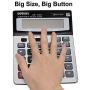 XINPENGFA Office Calculator,12-Digit Battery Dual Powered Handheld Electronic Business Solar Basic Calculator, Desktop Financial Scientific Simple Desk Calculators with Large LCD Display