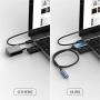 MillSO USB to 3.5mm Audio Jack Adapter, Sapphire Blue TRRS USB to AUX Audio Jack External Stereo Sound Card for Headphone, Speaker, Mac, PS4, PC, Laptop, Desktops - 1 Feet