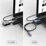 MillSO USB to 3.5mm Audio Jack Adapter, Sapphire Blue TRRS USB to AUX Audio Jack External Stereo Sound Card for Headphone, Speaker, Mac, PS4, PC, Laptop, Desktops - 1 Feet
