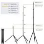 K&F Concept 2 Packs 79 inch/6.59 ft Aluminium Photo Studio Tripod Light Stands for Video HTC Vive VR, Portrait, Product Photography, Relfectors, Softboxes, Umbrellas, Backgrounds
