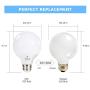 Hansang G25 LED Globe Light Bulbs,60W Equivalent 5000K Daylight White Eye-friendly Decorative Vanity Round Light Bulbs E26 Base,Perfect For Vanity Makeup Mirror,droplight,Floor lamp,Non-Dimmable 4Pack
