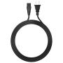 Pwr AC Cable Replacement Power Cord 2 Prong 6 Feet (Black)