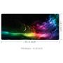 Benvo Extended Mouse Pad Large Gaming Mouse Pad- 35.4x15.7x0.12 inch Computer Keyboard Mouse Mat Non-Slip Mousepad Rubber Base and Stitched Edges for Game Players, Office, Study, Aurora Light Pattern