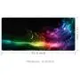 Benvo Extended Mouse Pad Large Gaming Mouse Pad- 35.4x15.7x0.12 inch Computer Keyboard Mouse Mat Non-Slip Mousepad Rubber Base and Stitched Edges for Game Players, Office, Study, Aurora Light Pattern