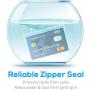 6 Pcs Extra Thick ID Card Badge Holder, Horizontal Clear PVC Card Holder with Waterproof Resealable Zip Type