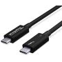 Plugable Thunderbolt 3 Cable 40Gbps Supports 100W (20V, 5A) Charging, 2.6ft / 0.8m USB C Compatible [Thunderbolt 3 Certified]