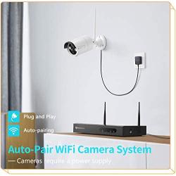 heimvision HM241 1080P Wireless Security Camera System, 8CH NVR 4Pcs Outdoor WiFi Surveillance Camera with Night Vision, Waterproof, Motion Alert, Remote Access, No Hard Disk