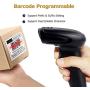 USB 2D Barcode Scanner,Symcode Datamatrix PDF417 QR Code Handheld Reader for Screen and Printed Bar Code Scan, Works with Windows Mac and Linux PC POS