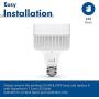 Hyperikon LED Light Bulb 45W=250W, High Efficiency Corn Bulb, Omnidirectional, E26 Base, UL, Crystal White, 4 Pack