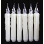 LED Taper Candles Battery Operated Flameless Candle Dipped Flickering Electric Pillar Candles for Christmas,Thanksgiving, Wedding, Home Decor, Amber Yellow Bulb, Pack of 6